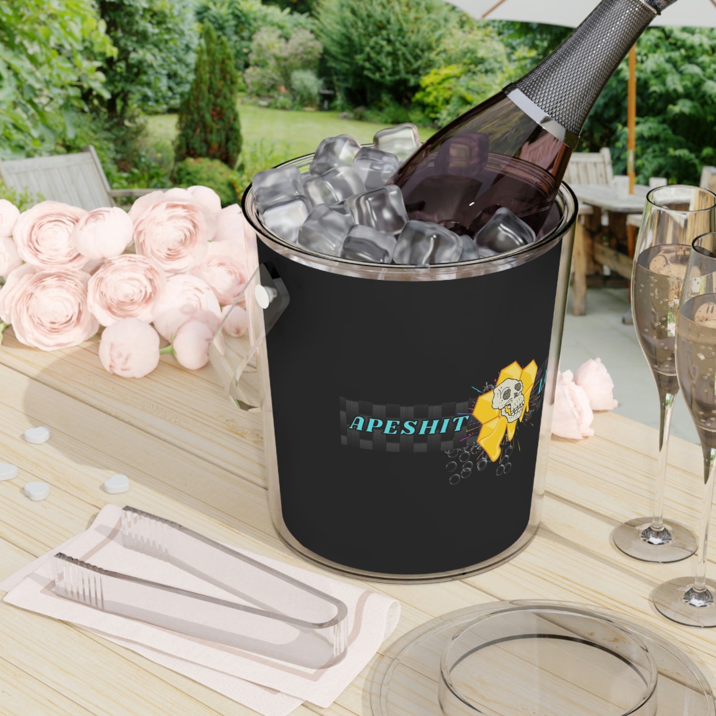 Apeshitlabs Ice Bucket with Tongs