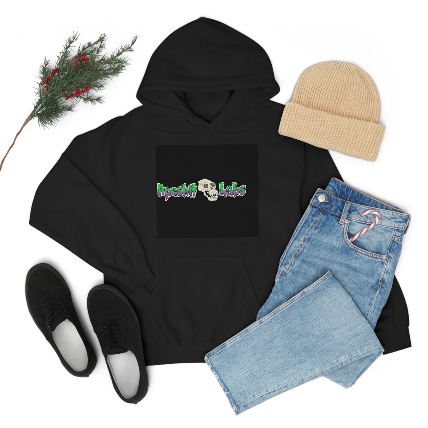 Apeshitlabs Black Unisex Heavy Blend™ Hooded Sweatshirt
